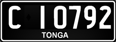Номерной знак Королевства Тонга