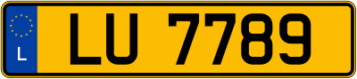 Автомобильный номер Люксембурга стандарта 2003 года