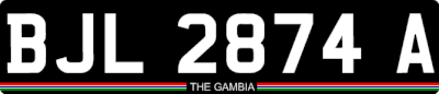 Номерной знак Гамбии