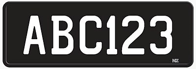 Номерной знак Новой Зеландии, дизайн используется с 2022 года