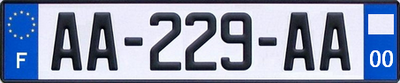 Номерной знак Франции стандарта 2009 года