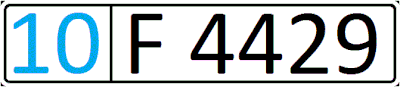 Автомобильный номер для физических лиц Узбекистана стандарта 1998 года