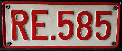 Номерной знак Бельгии стандарта 1951 года (модификация 1962 года)