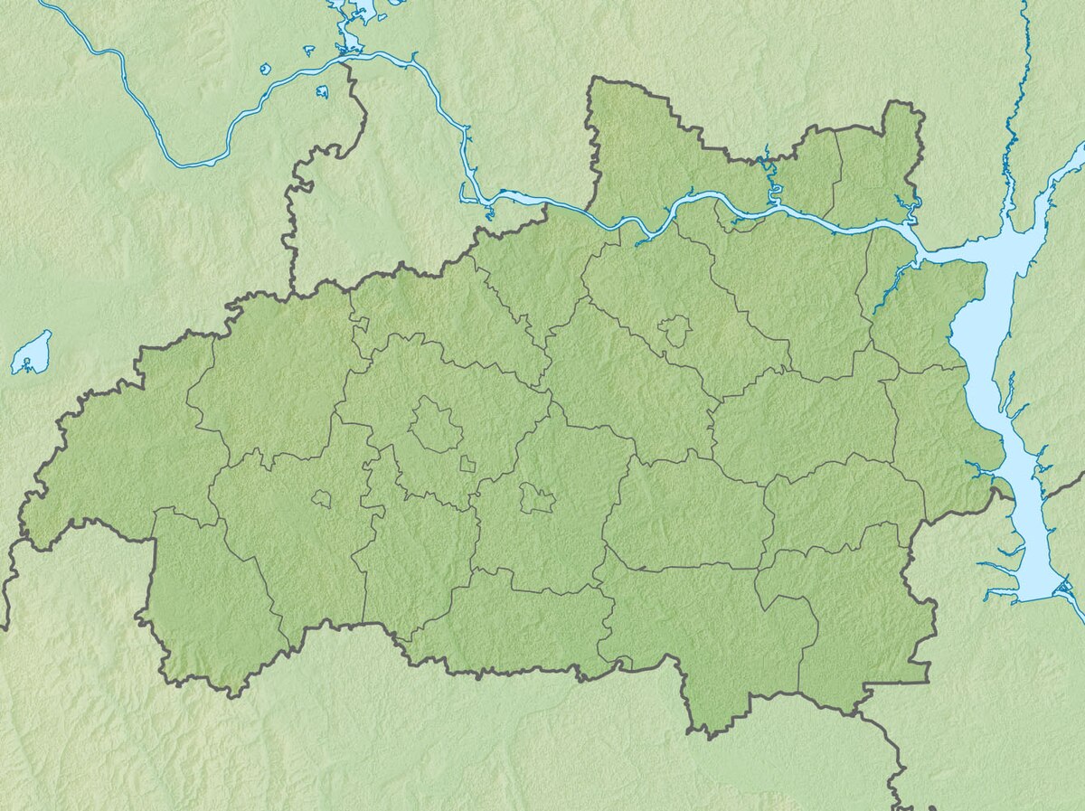 Реки Ивановской области на карте