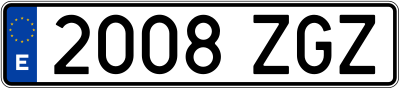 Номерной знак Испании стандарта 2000 года